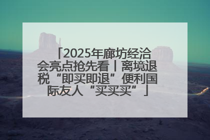 2025年廊坊经洽会亮点抢先看丨离境退税“即买即退”便利国际友人“买买买”
