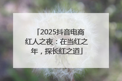 2025抖音电商红人之夜：在当红之年，探长红之道