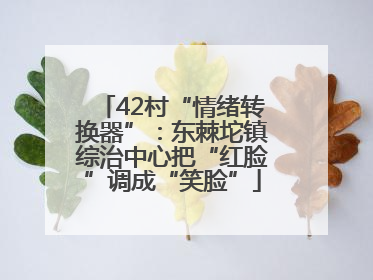 42村“情绪转换器”：东棘坨镇综治中心把“红脸”调成“笑脸”