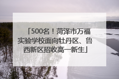 500名！菏泽市万福实验学校面向牡丹区、鲁西新区招收高一新生