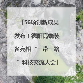 56项创新成果发布！德阳高端装备亮相“一带一路”科技交流大会