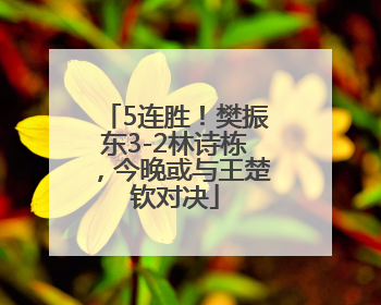 5连胜！樊振东3-2林诗栋，今晚或与王楚钦对决