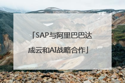 SAP与阿里巴巴达成云和AI战略合作